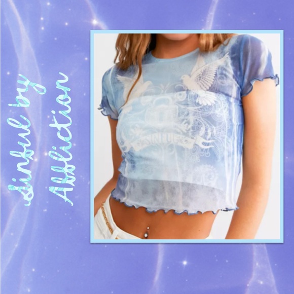 🪽Sinful Burnout Crop Top🪽 S.  NWT!! - Picture 1 of 5